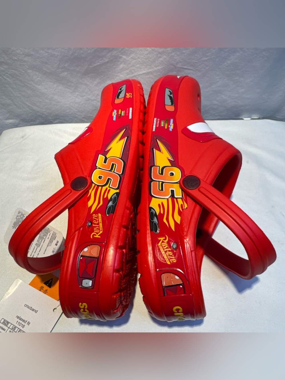 CROCS Lightning McQueen Red Slip-On Clogs - Picture 4 of 10